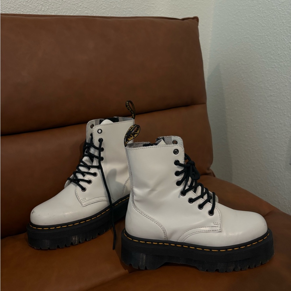 Dr. Martens White Combat Boots